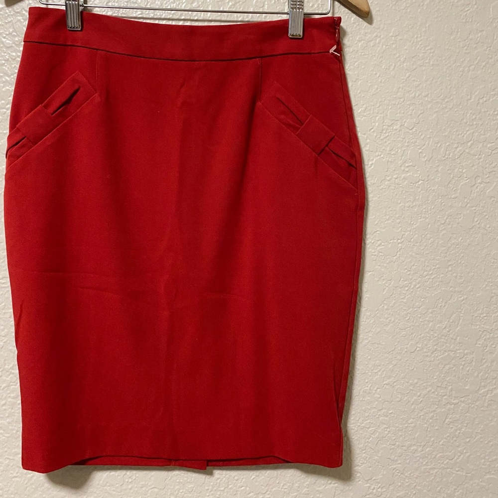 Red pencil skirt size 4